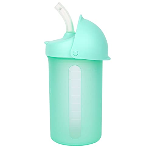 Boon Swig Insulated Silicone Straw Sippy Cup - Flip Top Spill Proof Toddler Straw Cups - Baby and Toddler Feeding Supplies - Baby Travel Essentials - 9 Oz - Mint