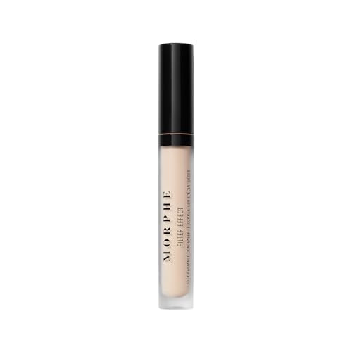 Morphe Filter Effect Soft Radiance Concealer - Buildable Coverage Liquid Concealer Face Makeup with Hyaluronic Acid & Pomegranate Extract & a Natural Radiant Finish - Light 4 (Warm) (0.12 fl oz)