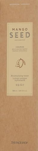 The Face Shop Mango Seed Moisturizing toner | Intense Hydrating & Nourishing Toner with Subtly Sweet-Scented for Dry Skin | Rich & Everlasting Skin Moisturization, 5.4 Fl Oz