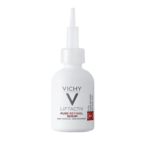 Vichy LiftActiv Pure Retinol Serum for Face, Anti-Aging Face Serum for Wrinkles & Fine Lines, .2% Retinol + Peptides, Resurfaces Skin Sexture To Smooth & Firm Skin, 1 Fl. Oz.