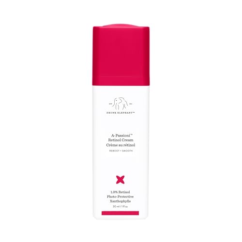 Drunk Elephant A-Passioni Retinol Cream - 30 ml/1 fl oz - 1% Retinol Serum - Clean Clinical Skincare - Cruelty-Free - Dermatologist-Tested - Free of Essential Oils, Silicones, and Fragrance