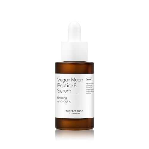 The Face Shop 8 Peptide Serum, Vegan Mucin for Hydrating & Firming, Anti Aging Serum for All Skin Types, Korean Skin Care, 30ml/1.01 fl. oz