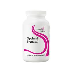 Seeking Health Optimal Prenatal, Women’s Vitamin with B12, Methylfolate, Choline, Methylation Support, Nutrients to Support Fertility, Pregnancy & Breastfeeding, Vegetarian Capsules (240 Capsules)