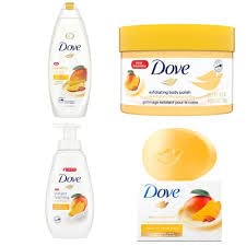 Dove glowing mango butter & almond butter, 3 count, 3.17 OZ bars, Net Total WT 9.52 OZ