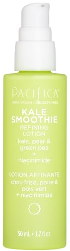 Pacifica Face Moisturizer - Kale Smoothie Face Lotion w/Niacinamide, Copper, Super Foods & Plant Extract - Reduces Pore Size & Redness, Improves Skin Texture Vegan & Cruelty-Free Dermatologist Tested