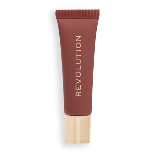 Revolution Beauty, Juicy Peptide Lip Balm, Hydrating & Plumping Lip Balm with Sheer Color, Infused with Vitamin E & Peptides, Nude Latte, 0.27 Fl. Oz