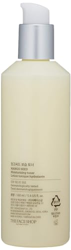 The Face Shop Mango Seed Moisturizing toner | Intense Hydrating & Nourishing Toner with Subtly Sweet-Scented for Dry Skin | Rich & Everlasting Skin Moisturization, 5.4 Fl Oz
