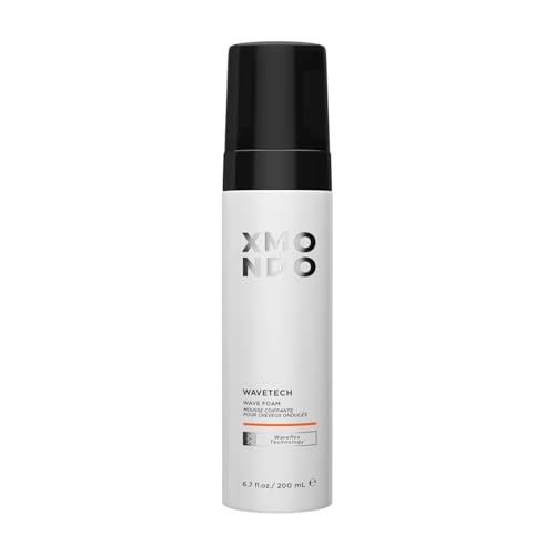 XMONDO Hair Wavetech Wave Foam, Vegan Styling Foam for Wavy Hair with Pro-Vitamin B5 and Nutrients to Hydrate Hair, Enhance Natural Curl Pattern and Fight Frizz, 6.7 Fl. Oz