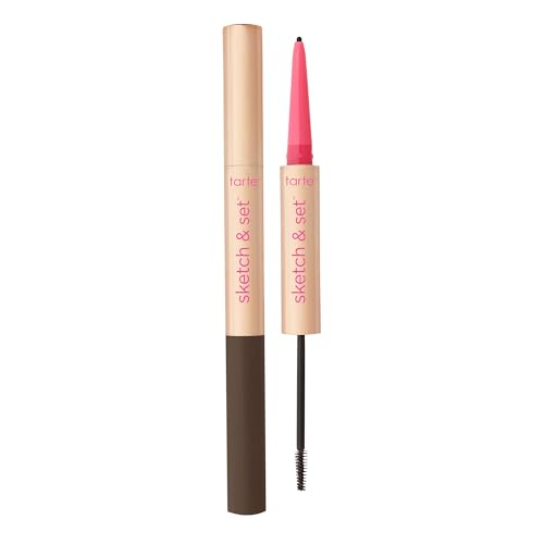 tarte big ego sketch and set brow pencil and tinted gel - black brown - full size