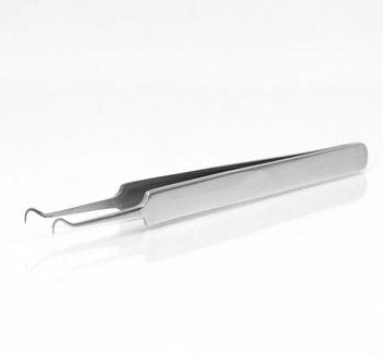 Dmtse Stainless Steel Pimple Remover Blackhead Extractor Beauty Tool Silver Tone (Curved Needle) by DMtse
