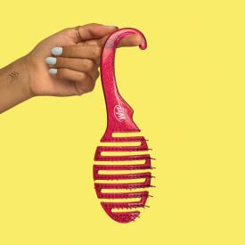 Wet Brush Shower Detangler Hair Brush - Purple Glitter - Ultra-Soft IntelliFlex Bristles with Hangable Design - Detangling Comb Protects Against Split Ends & Breakage - Pain-Free for Wet & Dry Hair