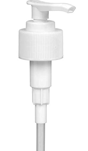 Speak Naturals White Soap and Lotion Pump, Fits Most 32oz Castile Soap Bottles, 28/410 Neck, 5cc Dispensed Per Pump (2 Pack)