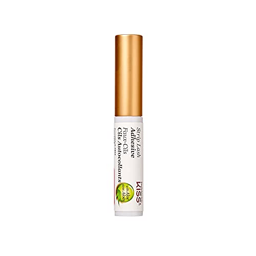 KISS Strip Lash Adhesive, Lash Glue, 24hr Strip Eyelash Adhesive, Clear, Includes Lash Adhesive, Long Lasting Wear, Can Be Used with Strip Lashes and Lash Clusters