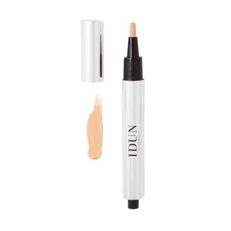 IDUN Minerals Liquid Pen Concealer, Raps - Light Coverage, Illuminating Formula, For Light/Medium Skin - Brighten Under-eye, Hide Imperfections - Vegan, Safe for Sensitive Skin - Yellow Tint, 0.10 oz