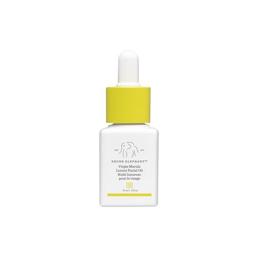 Drunk Elephant Virgin Marula Luxury Facial Oil - 15 ml/.5 fl oz - Face Oil - Clean Clinical Skincare - Cruelty-Free - Dermatologist-Tested - Free of Essential Oils, Silicones, and Fragrance