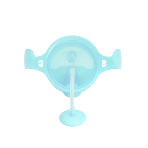 Munchkin Any Angle Sippy Cups for Toddlers, Spill Proof Weighted Straw Cup with Transition Handles for Babies 6 Months and Up, 2 Pack, Blue/Green
