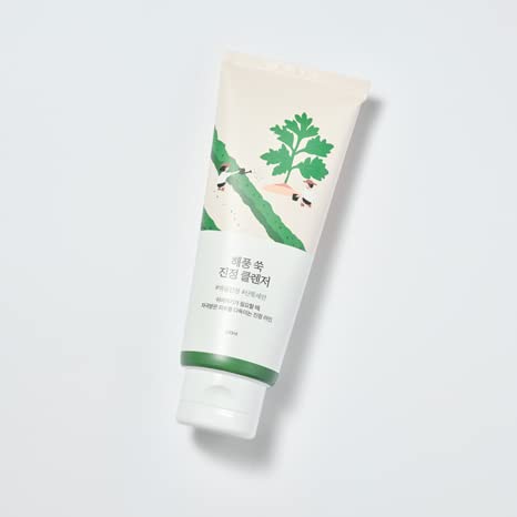 ROUND LAB Mugwort Calming Cleanser | Cleanse and calm simultaneously, Formulated with 4-CICA, Soothing, Low pH, Moisturizing, Cream Type Cleanser (5.07 fl.oz)