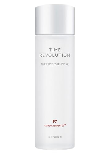 MISSHA Time Revolution The First Essence 5X (5th Gen) 5.07 Fl oz/ 150ml, Korean Face Essence, Facial Toner, Glass Skin, Hydrating Firming pH Balancing Toner for All Skin Types
