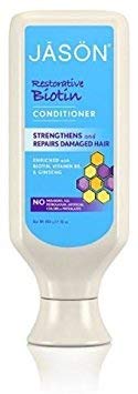 JASON All Natural Organic Biotin Shampoo and Conditioner For Hair Growth and Stopping Hair Loss With Aloe Vera, Ginseng and Chamomile, Paraben Free, Sulfate Free, Vegan, Gluten Free, 16 fl. oz. each