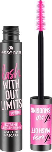 essence | Lash Without Limits Tubing Extreme Lengthening & Volume Mascara | Waterproof & Tubing| Vegan, Cruelty Free & Paraben Free