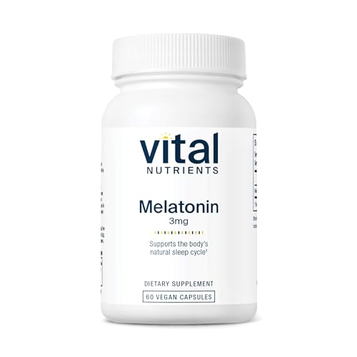 Vital Nutrients Melatonin 3mg | Vegan | Low-Dose Melatonin | Sleep Supplement to Support The Body's Natural Sleep Cycle* | Gluten, Dairy, Soy Free | 60 Capsules