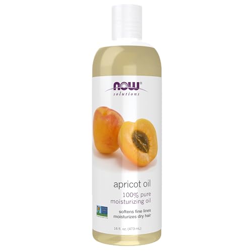 NOW Foods Solutions, Apricot Kernel Oil, Hair Moisturizer, Rejuvenating Skin Oil, Softens Fine Lines, 16-Ounce