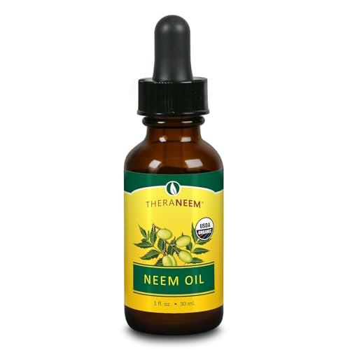 TheraNeem Naturals Neem Oil | for Healthy Skin, Hair, Nails & More | Certified Organic, 100% Pure Unrefined, Cold Pressed Neem Seed Oil | 1 fl. oz