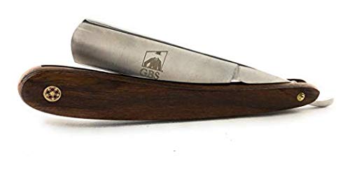 GBS New Straight Edge SHAVE READY Stainless Steel Barber Razor Folding Shaving Knife WOOD 9 5/6