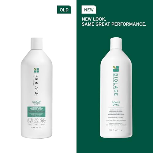 Biolage Scalp Sync Anti-Dandruff Shampoo - Controls Dandruff & Deeply Cleanses, With Zinc Pyrithione, Vegan & Cruelty-Free, 16.9 Fl Oz, Packaging may vary