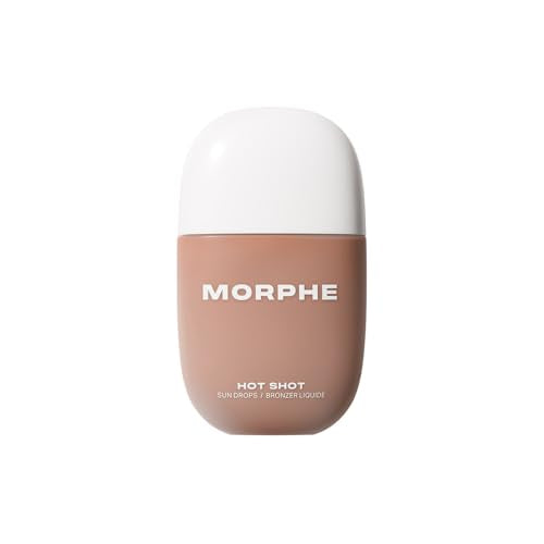 Morphe Hot Shot Sun Bronzing Drops - Waterweight Liquid Bronzer Drops with Niacinamide for Glowing Skin, Hydration & a Natural Radiant Finish - Bronze Bombshell (1 Fl Oz)