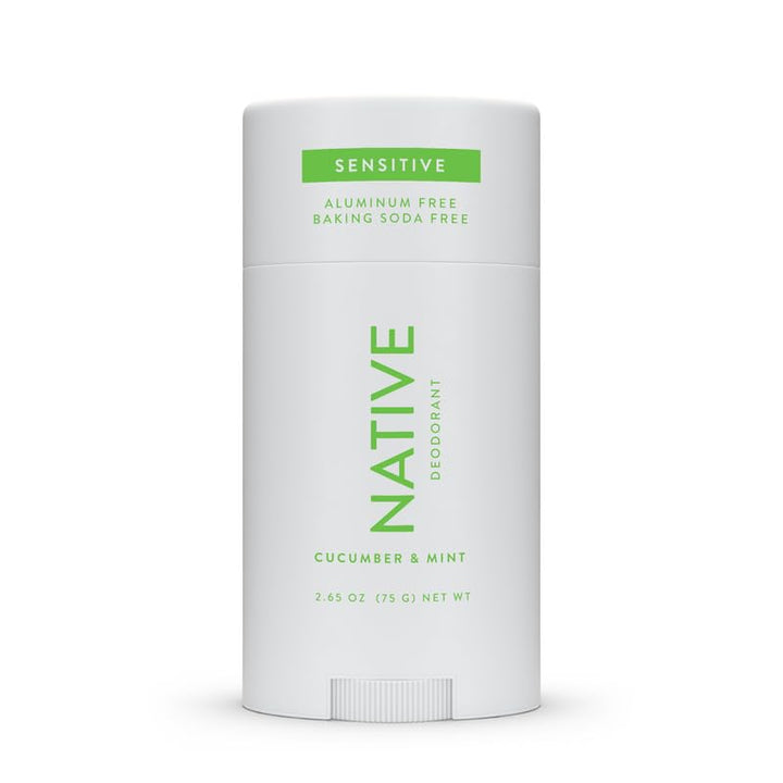 Native Deodorant- Natural Deodorant for Women and Men - Baking Soda Free - Contains Probiotics - Aluminum Free & Paraben Free, Naturally Derived Ingredients - Cucumber & Mint (Sensitive)
