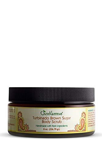 Turbinado Brown Sugar Body Scrub | Best Scrub for All Skin Types | Perfect polished skin delivered by 14 of nature’s best exfoliator and moisturizers (8 Oz.)
