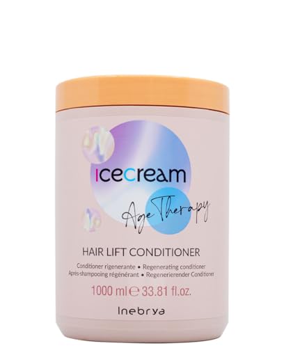 Inebrya Ice Cream Age Therapy Hair Lift Conditioner - Regenerating Conditioner for Mature, Chemically Treated, Dry Hair, 33.8 oz.