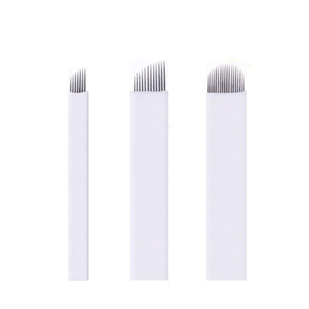 Microblading Needles - Tazay 60pcs S7,S12,U18 Assorted Permanent Makeup Manual Eyebrow Tattoo Needle Microblading Blades for Microblading Supplies,Microblading Kits