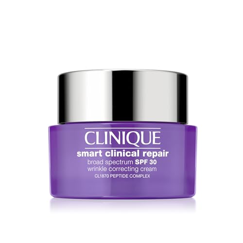 Clinique Smart Clinical Repair Broad Spectrum SPF 30 Wrinkle Correcting Cream with Peptides, Hyaluronic Acid + Glycerin | Protecting + Repairing, 1.7 Fl Oz