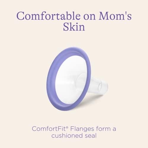 Lansinoh ComfortFit Breast Pump Flanges, Size 30.5mm, 2 Count
