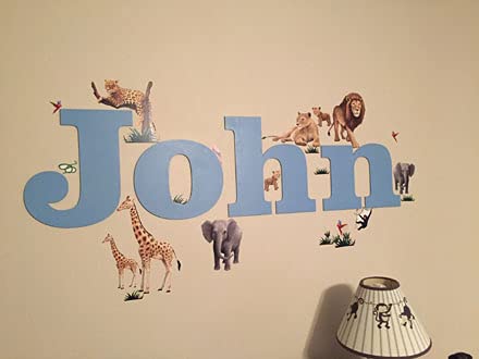 Small Jungle Animal Wall Decals (23) Lion, Elephant, Giraffe, Jaguar, Monkey Peel & Stick Wild Jungle Safari Theme Ideas Kids Room Decor Wall Stickers Birthday Decoration