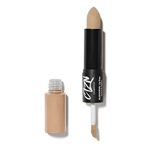 CTZN Cosmetics - Nudiversal Lip Duo Lipstick + Lip Gloss | Vegan, Cruelty-Free, Inclusive Beauty (Shade 1: Abu Dhabi)