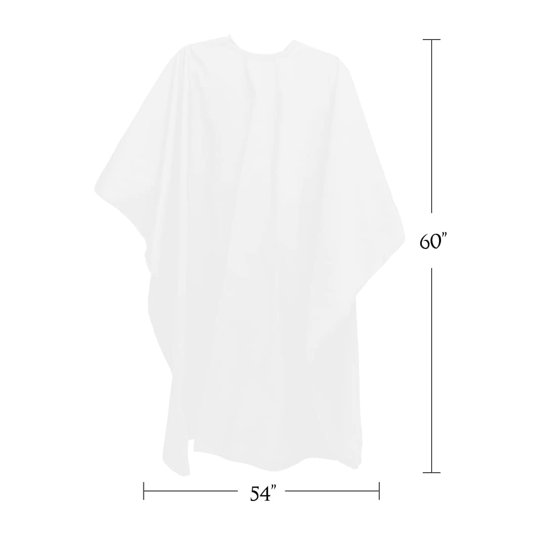 Betty Dain Super Size Hair Styling and Barber Cape, White, 50 Inch x 60 Inch, 0.6 Pound