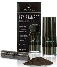 Ambiance Dry Shampoo Combo Pack, Applicator Brush & Refill- Black. All Natural Dry Shampoo!