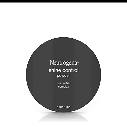 Neutrogena Shine Control Mattifying Face Powder for Oily or Combination Skin, Lightweight & Oil-Absorbing Powder with Rice Protein, Compact with Application Sponge, Invisible 10,.37 oz.