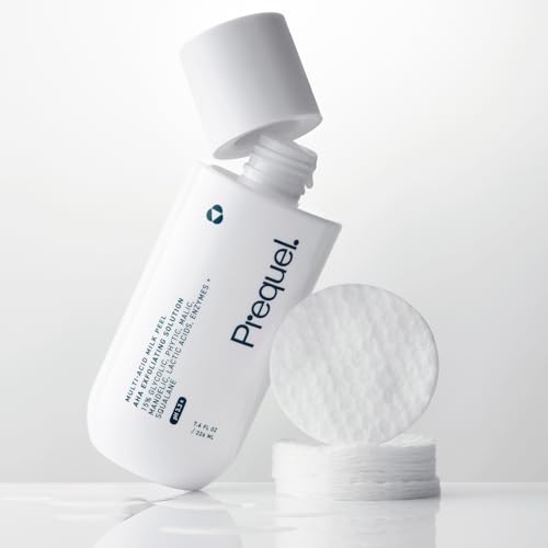 Prequel Skin Multi-Acid Milk Peel, Professional Exfoliating Solution. 15% Glycolic Acid Face Peel with Lactic Acid and Enzymes. Hydrating Chemical Exfoliant. Clinical Strength Formula, 7.6oz Bottle.