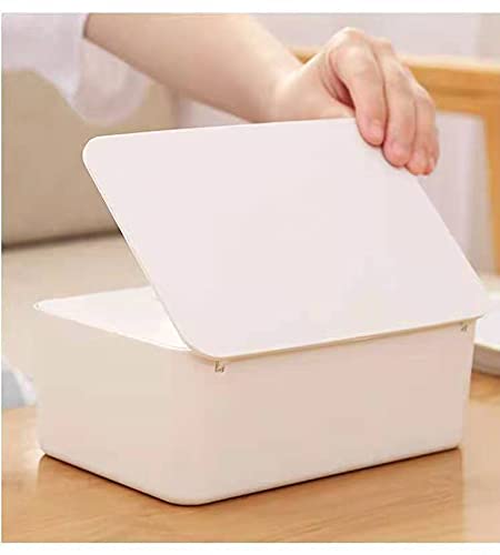 Baby Wipe Dispenser Holder, Baby Wipes Case, Baby Wipe Holder Keeps Diaper Wipes Fresh, Easy Open & Close Wipe Container (White)