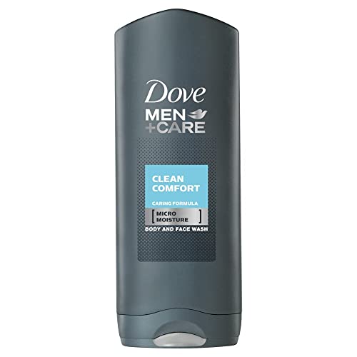 Dove Men Care Body and Face Wash, Hydrating Clean Comfort, 250 ml (8.5 fl oz), Value Bundle - Pack of 2