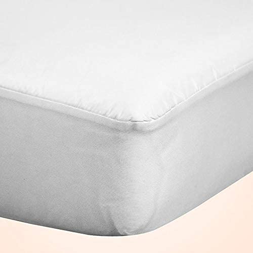 Sealy Baby Allergy Protect Antimicrobial Fitted Waterproof Infant Crib Mattress Protector Pad and Toddler Bed Cover, Durable & Comfortable Topper, Machine Washable & Dryer Friendly, 52” x 28”- White