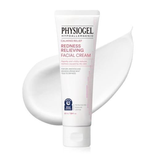 Physiogel Calming Relief Facial Cream, Reduces Redness in just 3 days, Hydration for Dry & Sensitive Skin, Korean skin care, Fragrance-Free, Non-Comedogenic, Dermatologist-Tested, Ceramide, Squalane.