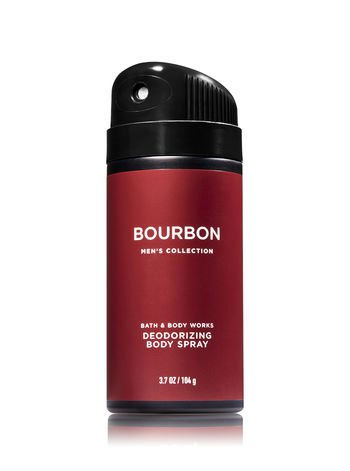 Bath & Body Works - Bourbon - Deodorizing Body Spray and 2 in 1 Hair and Body Wash - Gift Set