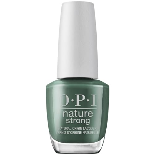 OPI Nature Strong Leaf by Example | Opaque Dark Green Crème Natural Origin Nail Polish | Plant Based, Vegan, Cruelty Free
