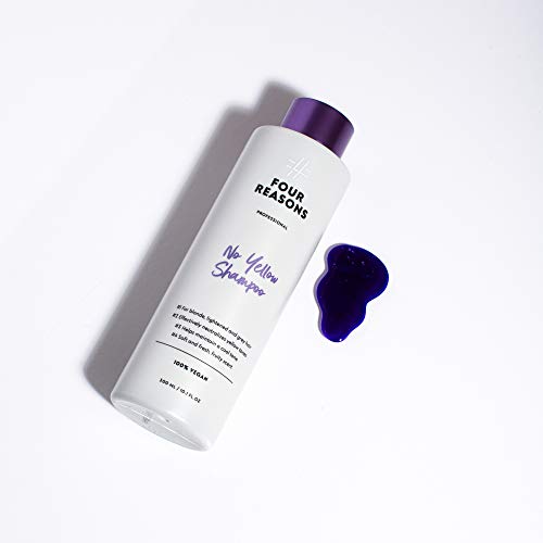 FOUR REASONS Purple Shampoo - Eliminates Brassy Tones in Blonde, Platinum, Gray Hair - Vegan & Cruelty-Free Toner - 10.15 fl oz