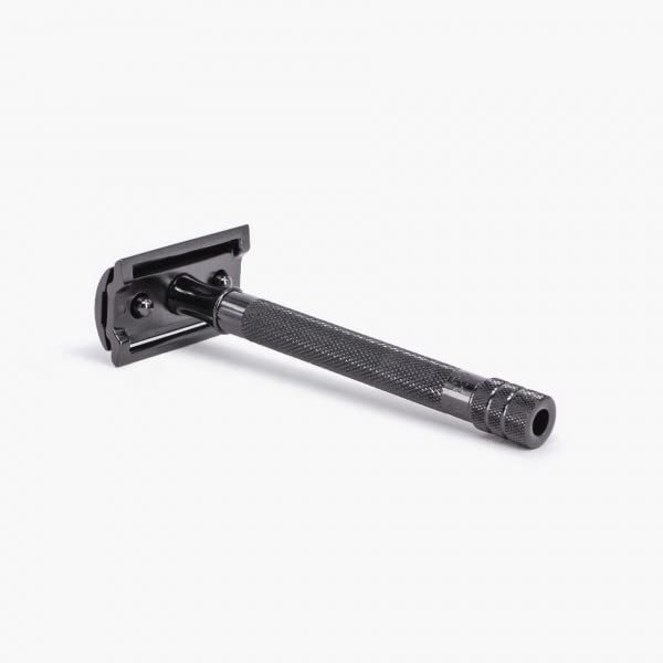 Merkur 23C Double Edge Safety Razor, Extra Long Handle, Black PVD Coated